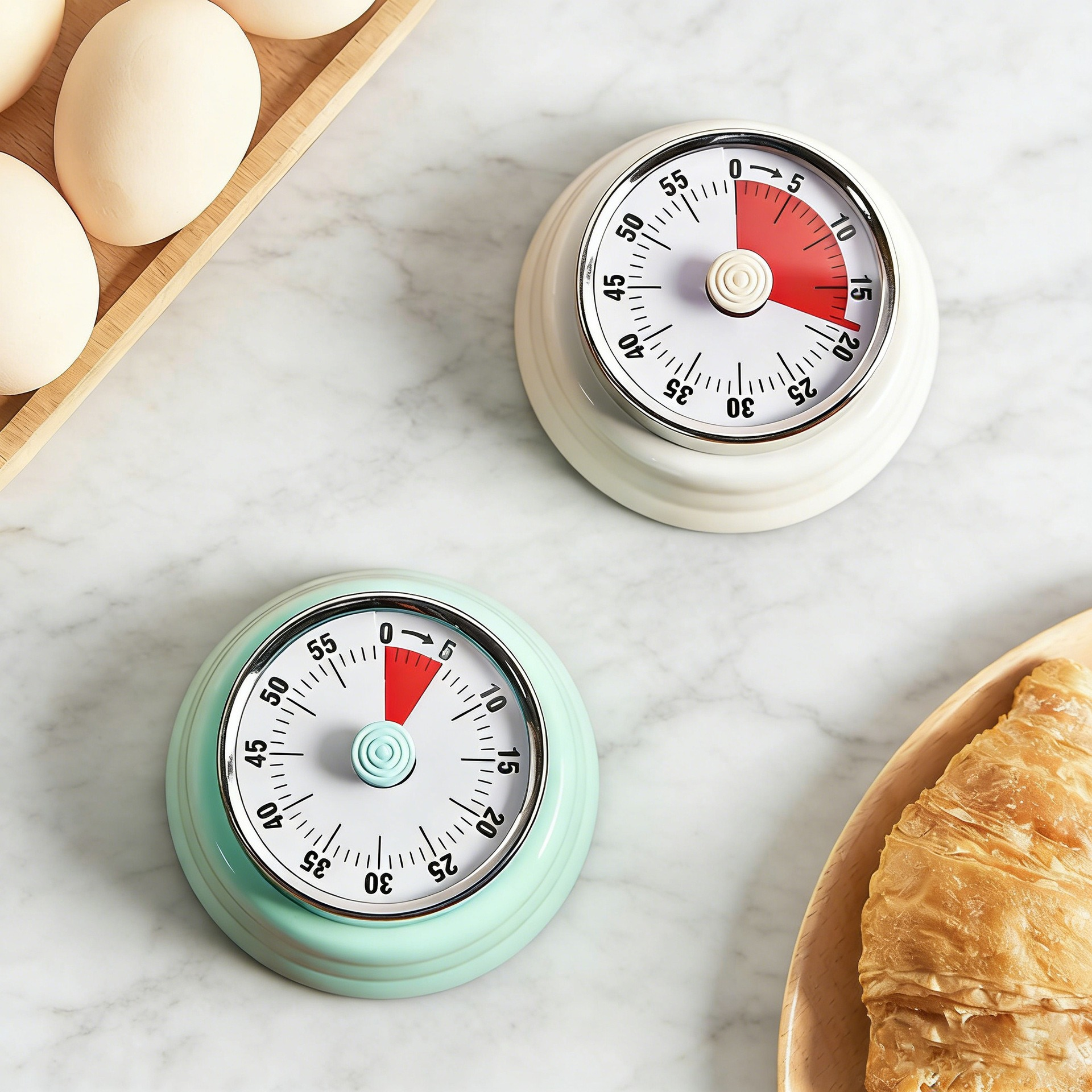 Mechanical Visual Timer for Learning Self-Discipline, Alarm Clock, Cooking Kitchen Magnetic Timer, Time Countdown