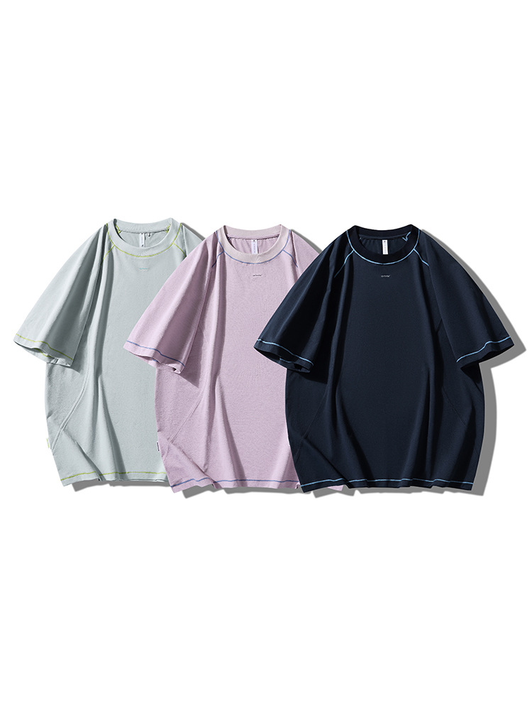 Black Fleet Men's Quick-Drying Short-Sleeved T-Shirt Summer New Trendy Brand Men's Loose and Versatile Casual Half-Sleeved Sports Tops