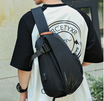 Cross-Border Functional Crossbody Bag Men's Large-Capacity Backpack New Multi-Functional Chest Bag Motorcycle Motorcycle Shoulder Bag
