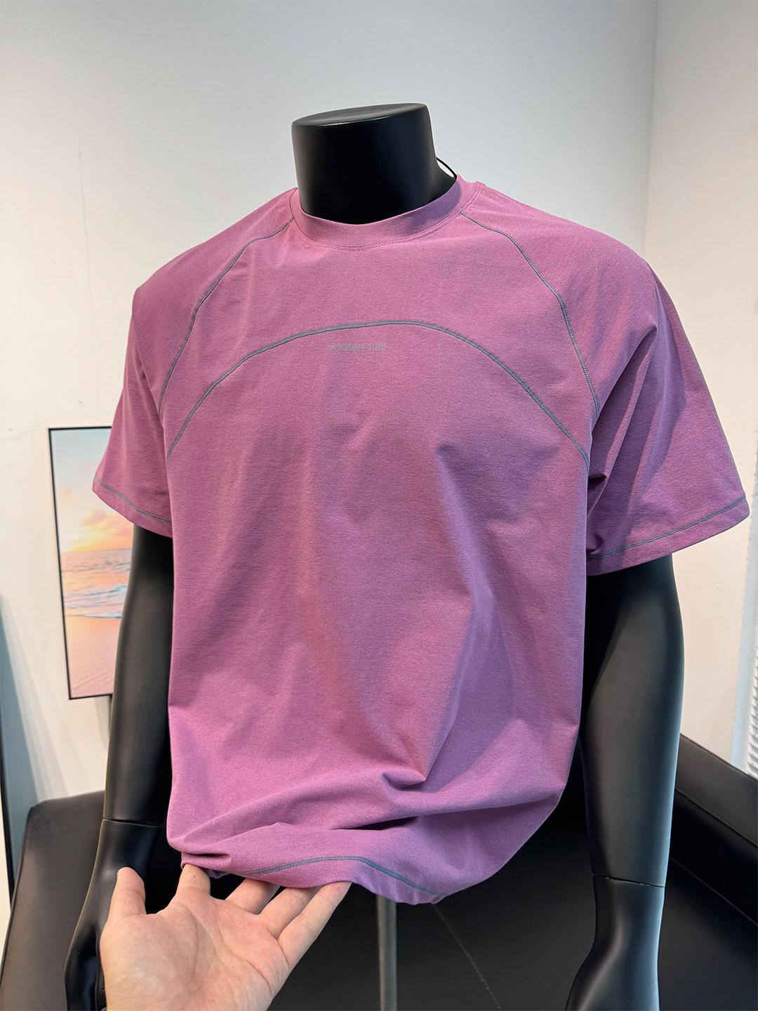 Taro Purple Ice Silk Quick-Drying Short-Sleeved Men's Summer Thin Outdoor Sun Protection Antibacterial T-Shirt Running and Cycling Sportswear