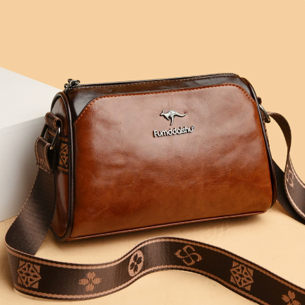 Oil Wax Leather Cross-Border Trendy Women's Bag New Retro Double-Sided Pillow Bag Light Luxury Internet Celebrity Shoulder Bag Crossbody Bag